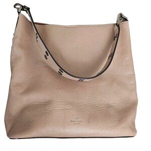 kate spade Atlantic Avenue Libby Leather Hobo Shoulder Bag Tan Suede Interior